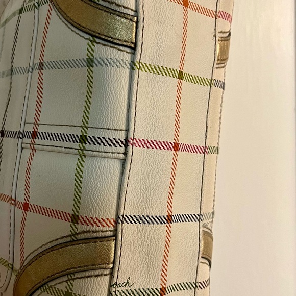 Coach Peyton Tattersall Tote/Shoulder Bag - Picture 6 of 10